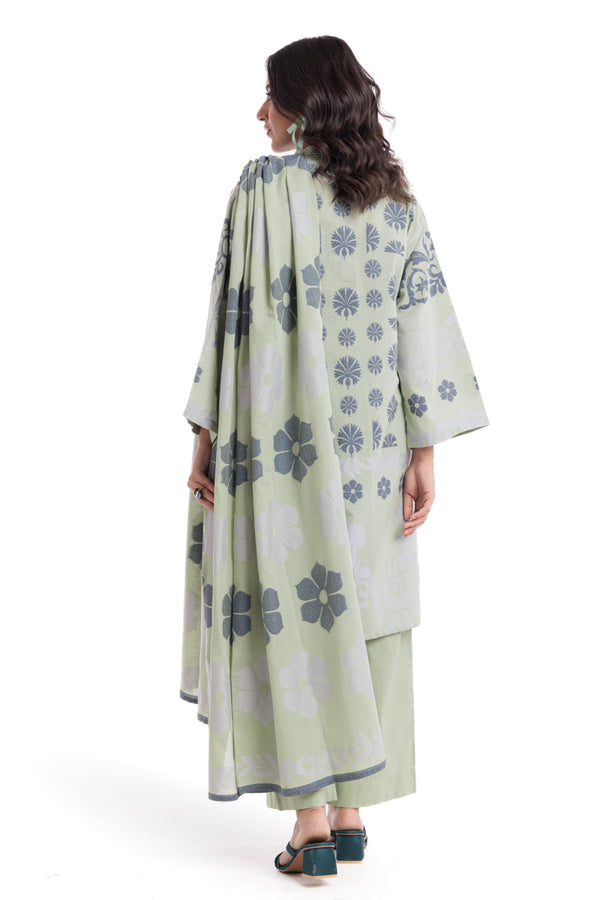 Mt-Green-Jacquard-3 Piece (WP3PSBW25B9O55)
