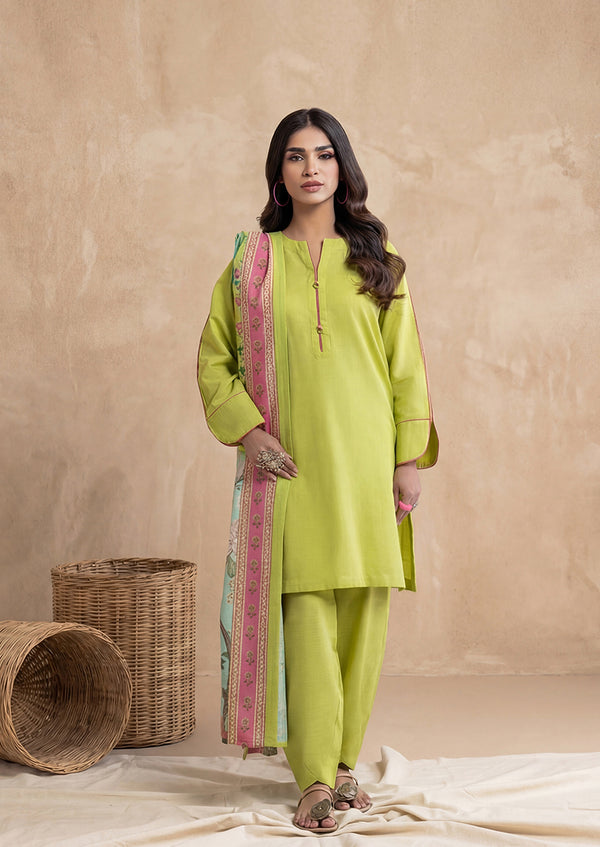 Lime-Khaddar-3 Piece (WP3PSBW25HR10N11)