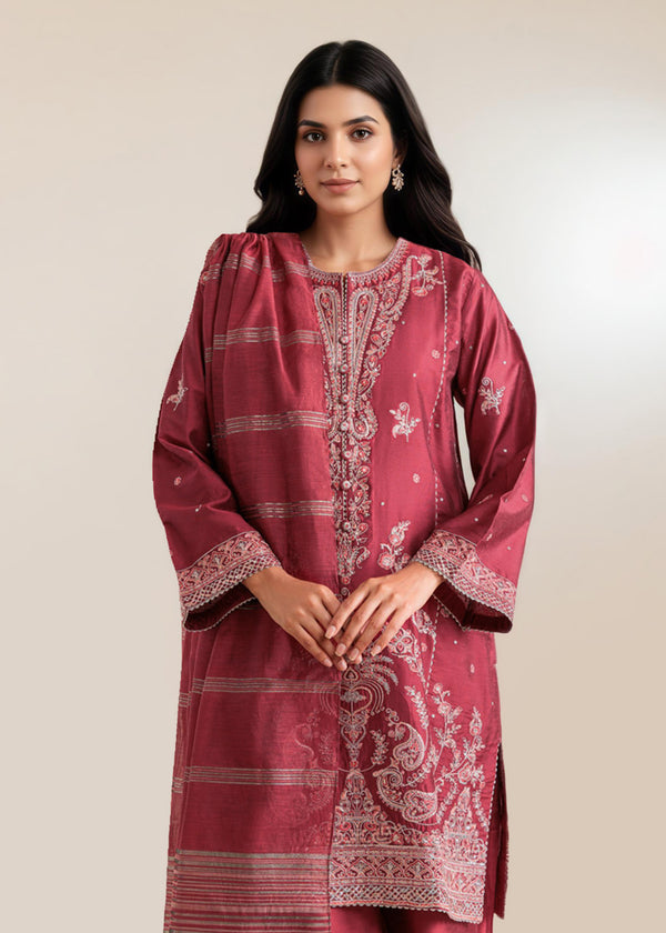 Pink-Cotton-3 Piece (WP3PSFS26F2M7)