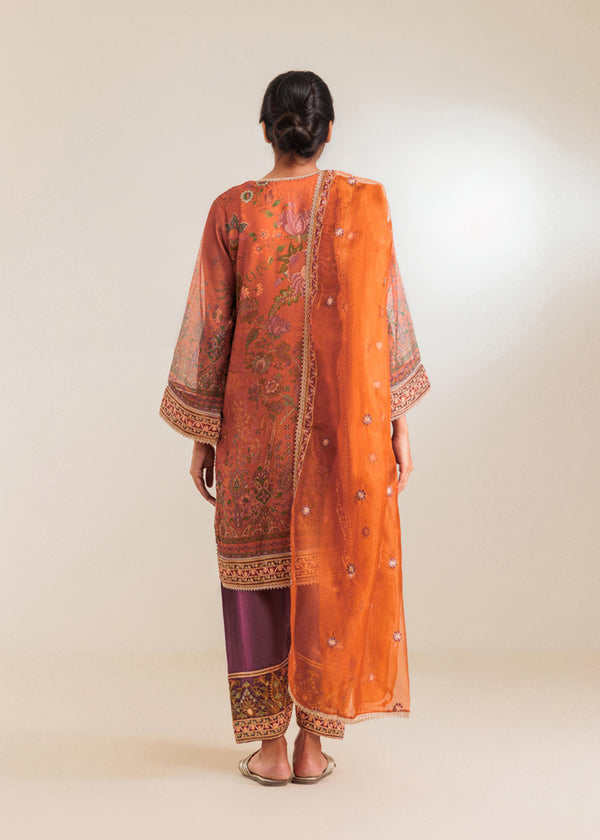 Orange-Lurex-Net-3 Piece (WP3PSFW25F10N2)