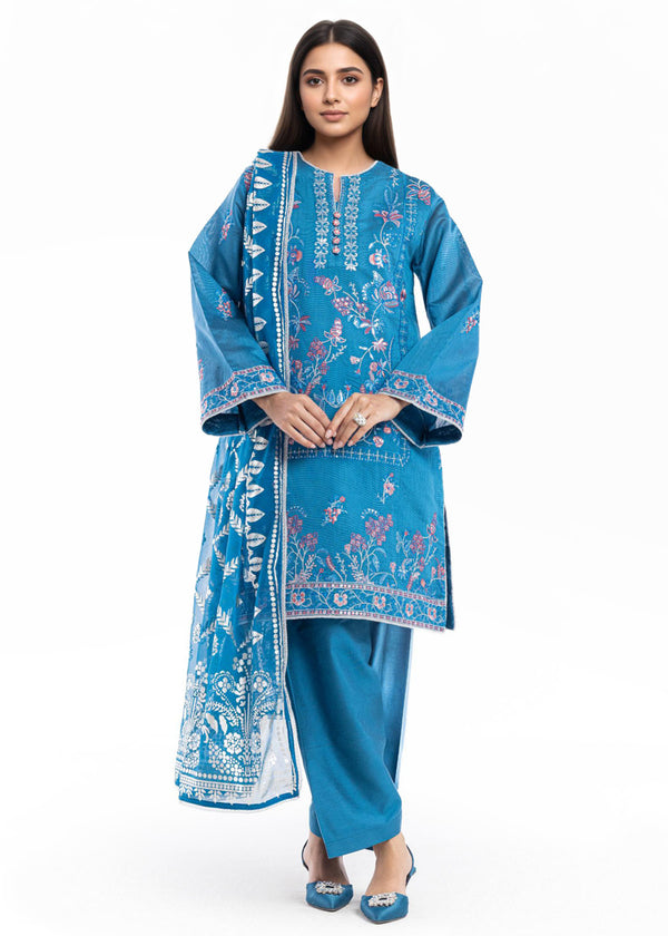 Cyan-Dyed Cotton-3 Piece (WP3PSFW25F11D3)