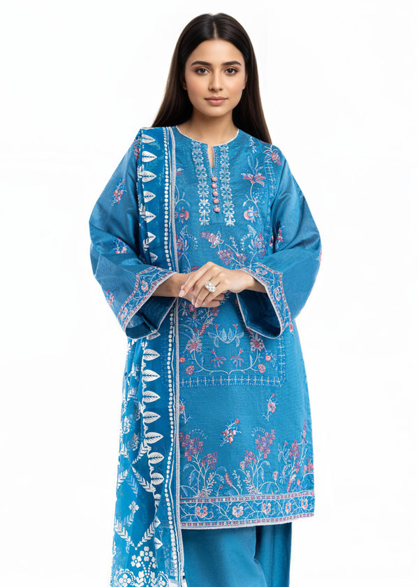 Cyan-Dyed Cotton-3 Piece (WP3PSFW25F11D3)