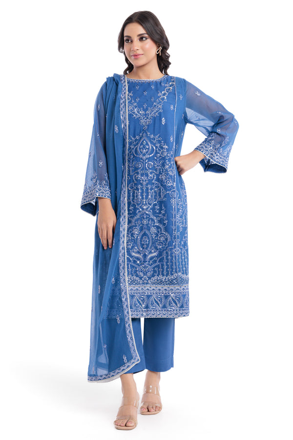 Blue-Chiffon-3 Piece (WU3PSLS25AF13P)