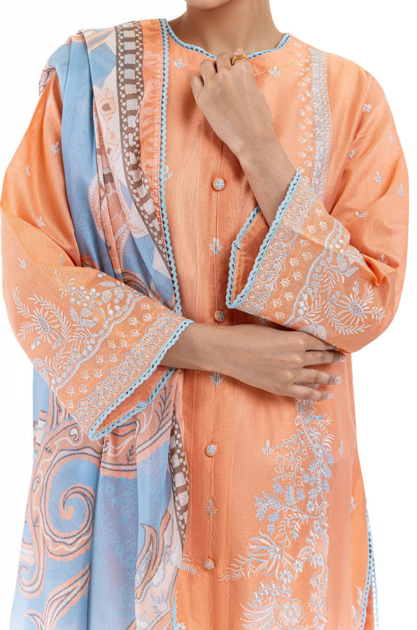 Peach-Cotton-Silk-3 Piece (WP3PSSW25S10N1)