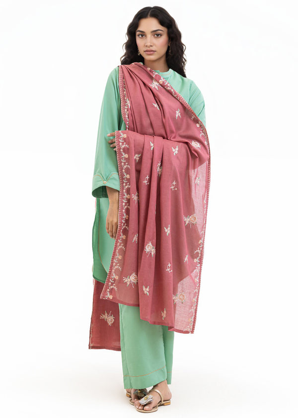 Dyed Cambric Dupatta - (WPDUSBS26F1)