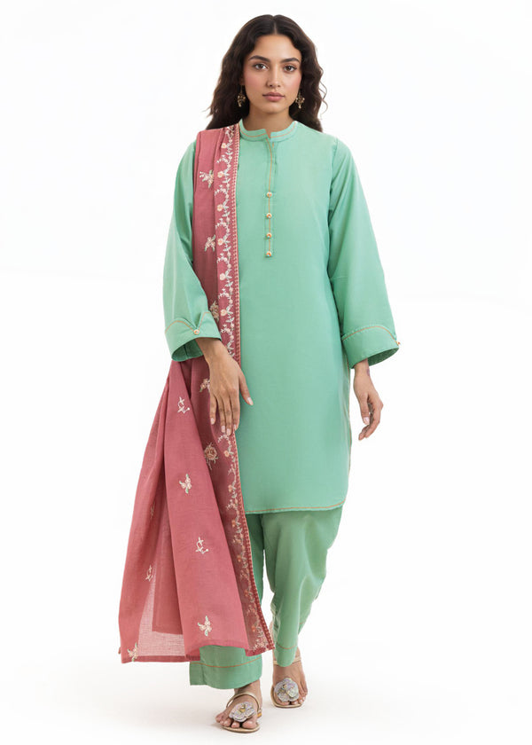 Dyed Cambric Dupatta - (WPDUSBS26F1)