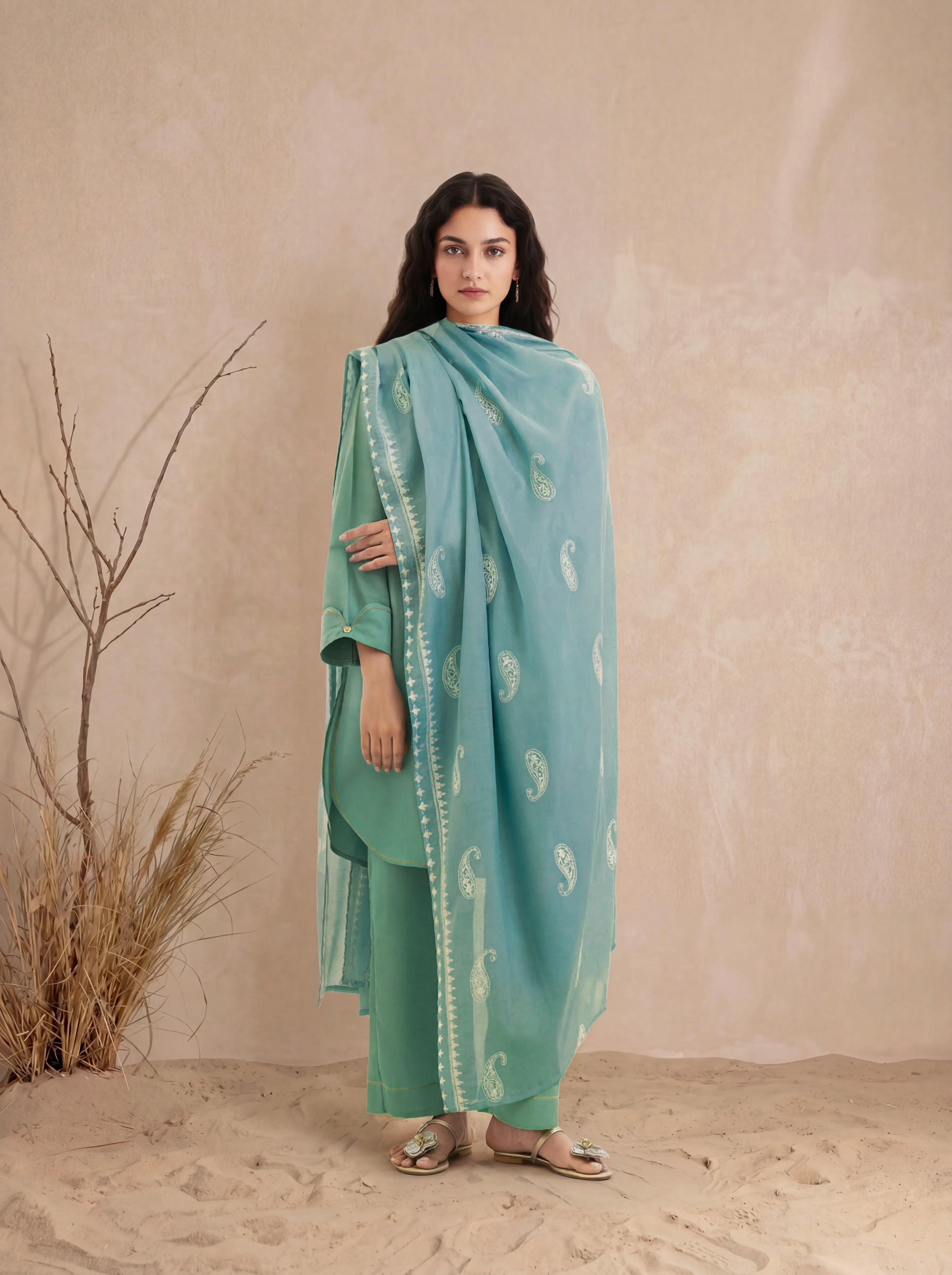 Bonanza Satrangi Dyed Cambric Dupatta - (WPDUSBS26F3), view 1