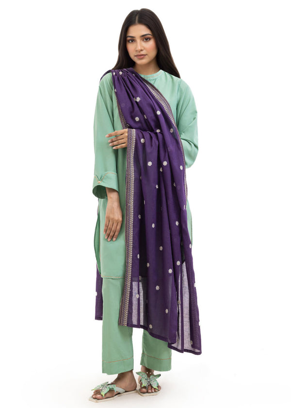 Dyed Cambric Dupatta - (WPDUSBS26F4)