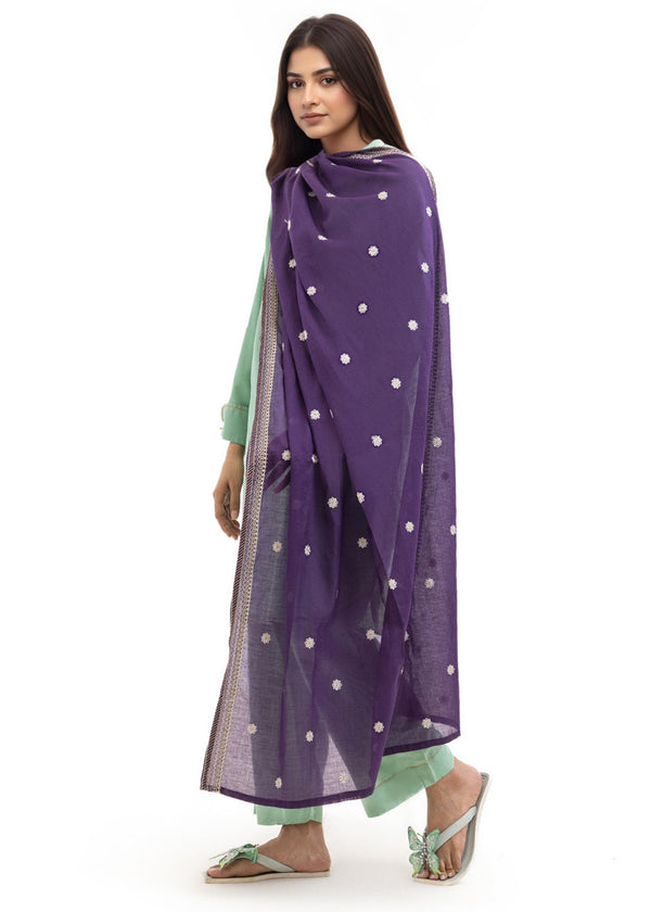 Dyed Cambric Dupatta - (WPDUSBS26F4)