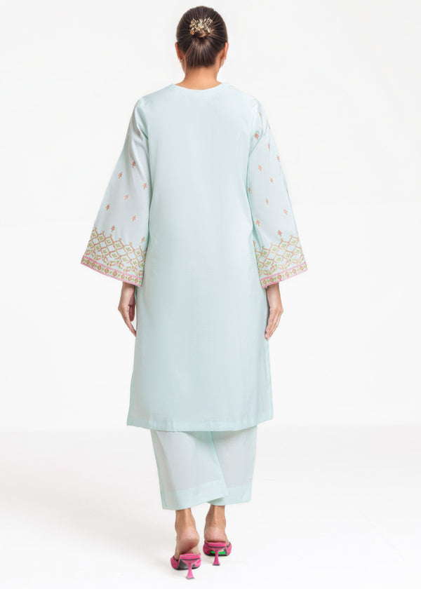 P-Blue-Cotton Silk-2 Piece (WPS252SE3061)