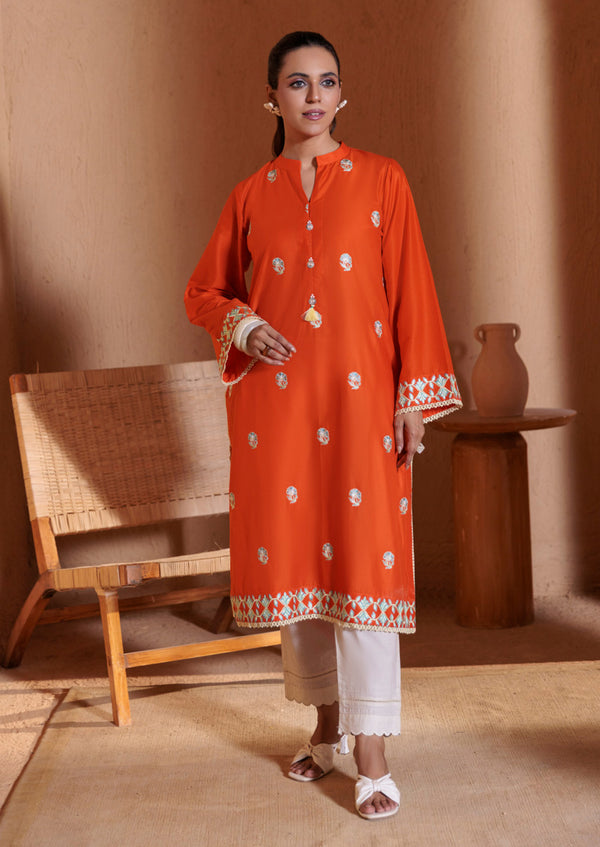Orange-Cambric-1 Piece (WPS25DE1004)