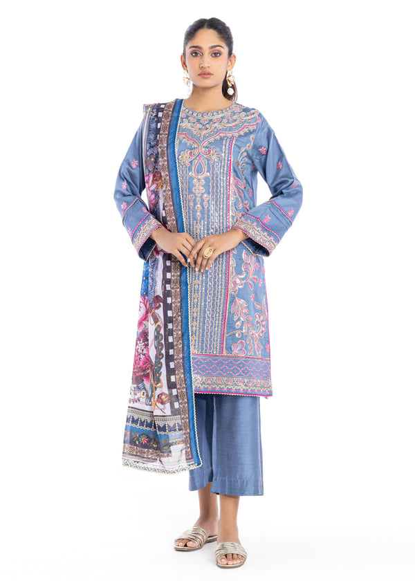 Lavender-Cotton Silk-3 Piece (WPS25FE3007)