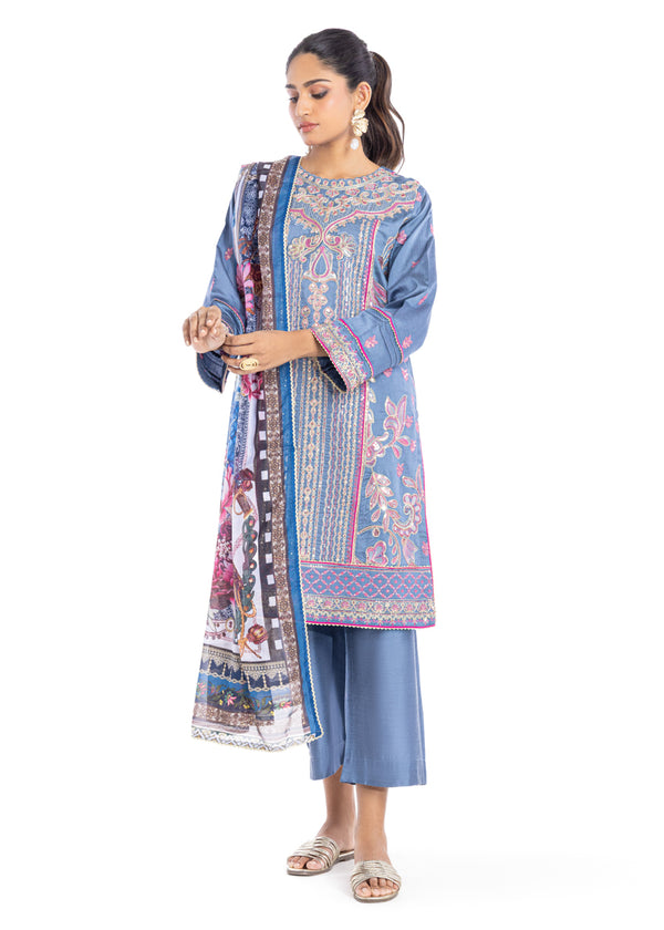 Lavender-Cotton Silk-3 Piece (WPS25FE3007)