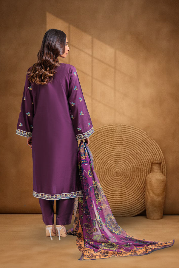 Purple-Cotton Net-3 Piece (WPS25FE3008)