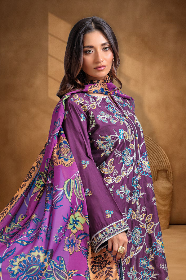 Purple-Cotton Net-3 Piece (WPS25FE3008)