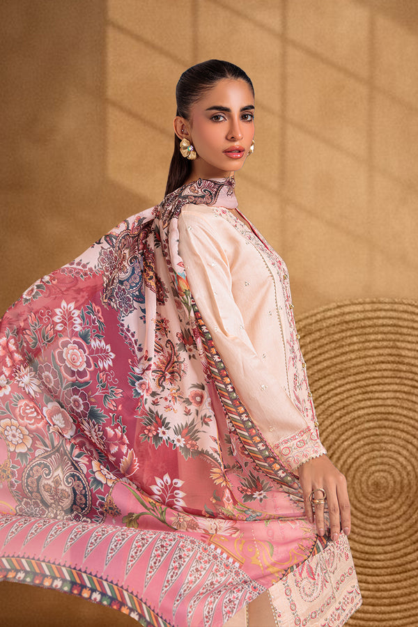 Peach-Cotton Net-3 Piece (WPS25FE3046)