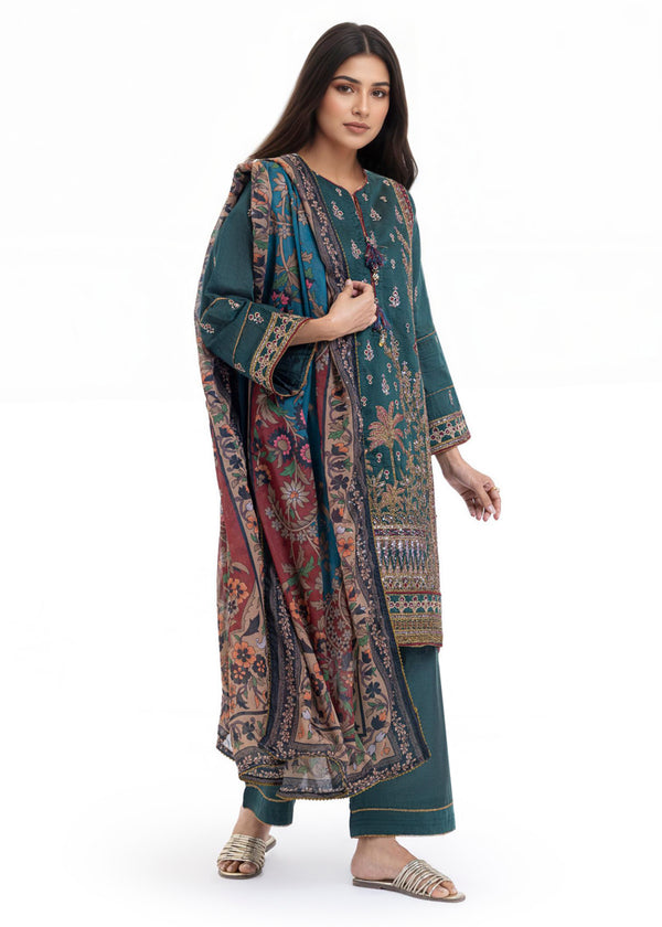 Green-Cotton-Silk-3 Piece (WPS25FE3053)