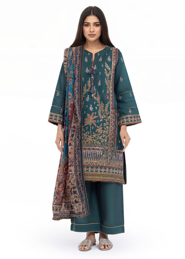 Green-Cotton-Silk-3 Piece (WPS25FE3053)