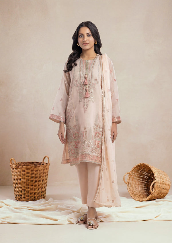 Pink-Textured Net -3 Piece (WPS25FE3059)