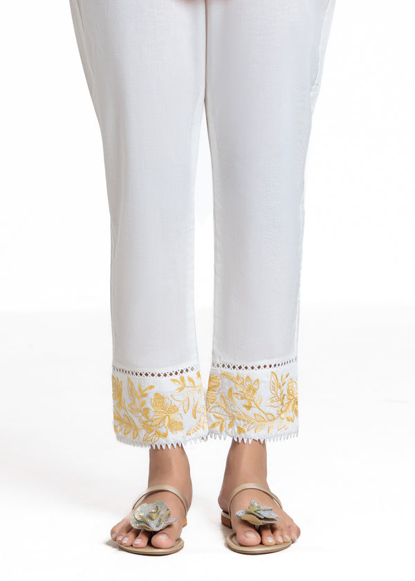 Dyed Cambric Embroidered Trouser (WPS25PA1011)