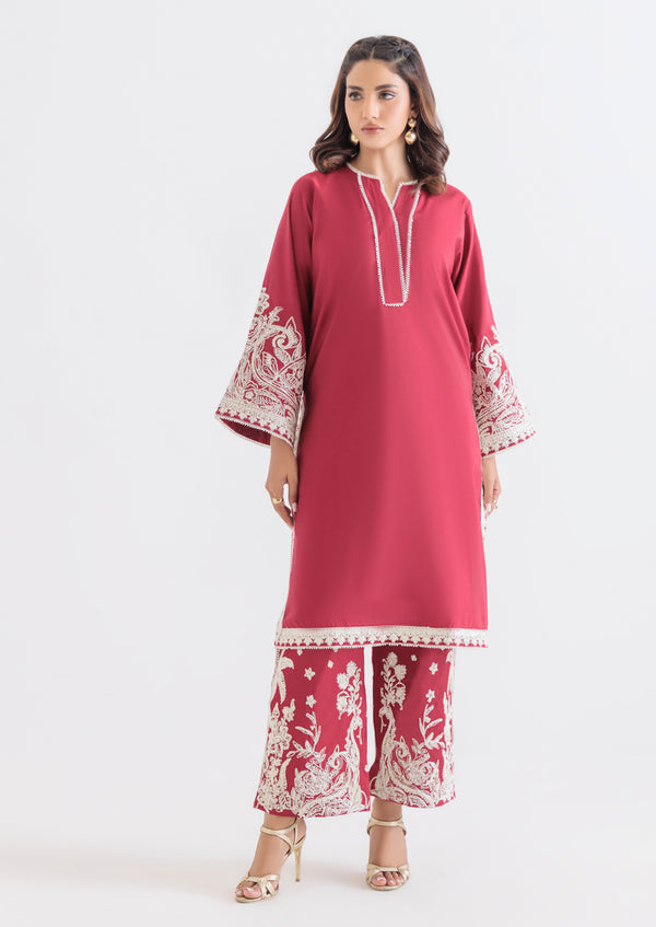 Red-Cotton Silk-2 Piece (WPS25SE2016)