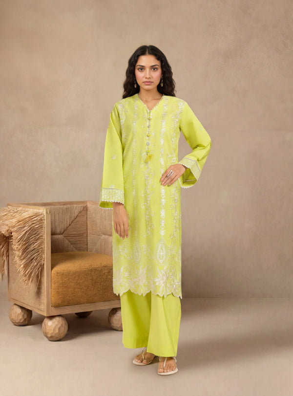 P-Green-Cotton Silk-2 Piece (WPS25SE2043)