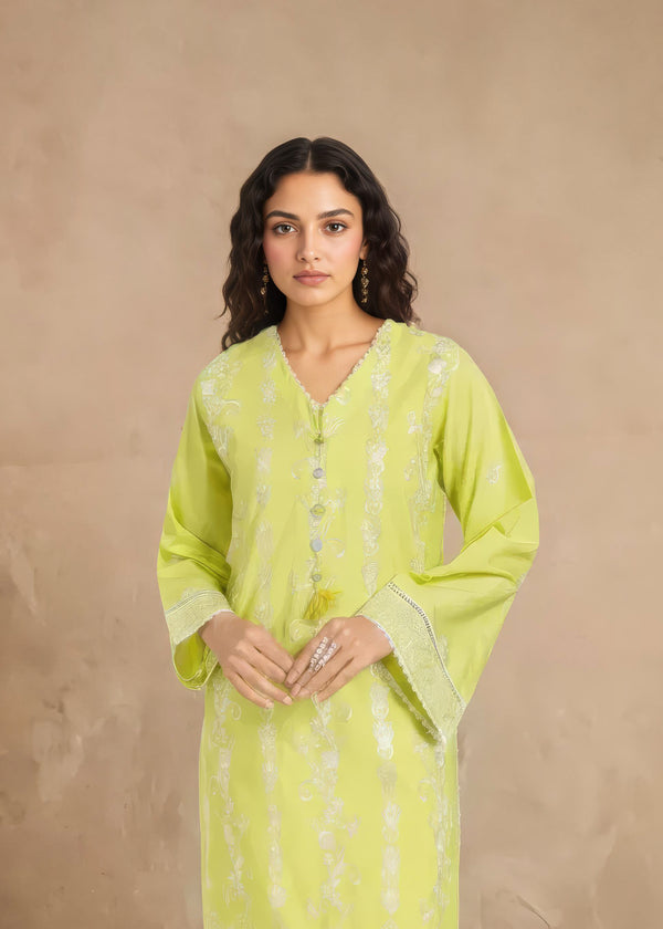 P-Green-Cotton Silk-2 Piece (WPS25SE2043)