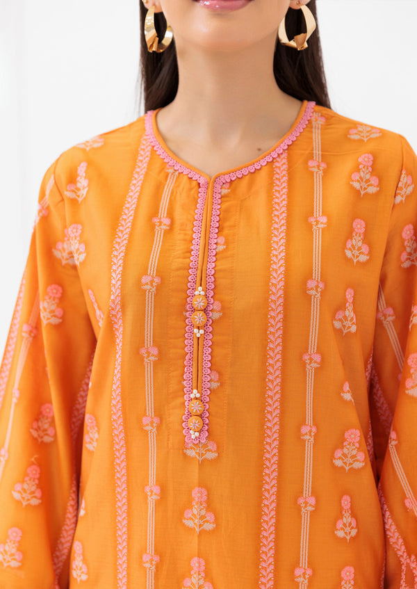 Orange-Jacquard-2 Piece (WPS25SL2007)