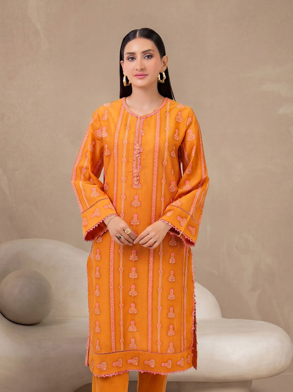 Orange-Jacquard-2 Piece (WPS25SL2007)