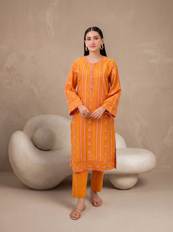 Orange-Jacquard-2 Piece (WPS25SL2007)