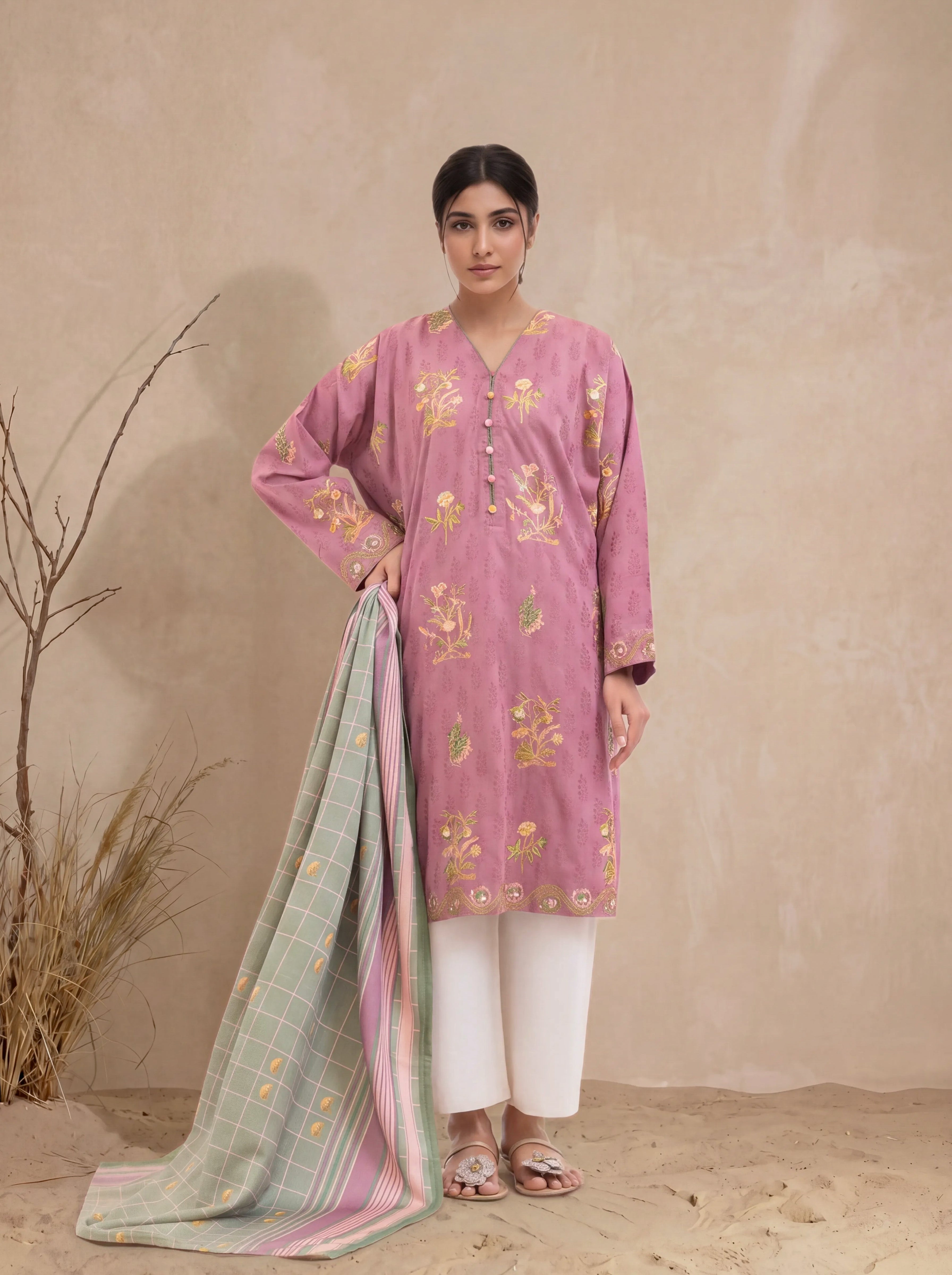 Bonanza Satrangi Mauve-Jacquard-2 Piece (WPSDSSW25S10N8), view 1