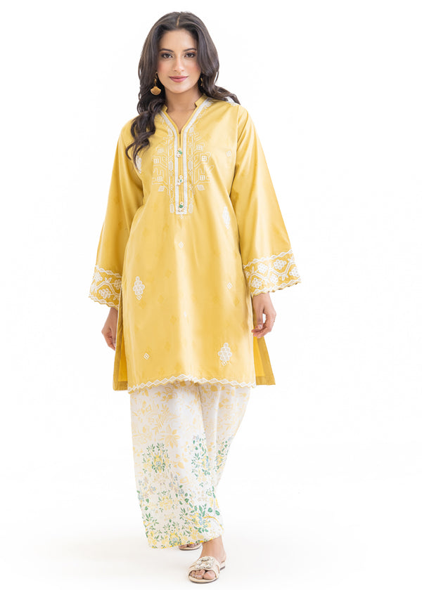 L-Yellow-Jacquard-2 Piece (WPSTSSW25S10N5)