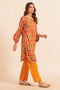 ORANGE-KHADDAR-2 PIECE (WS1242P03)