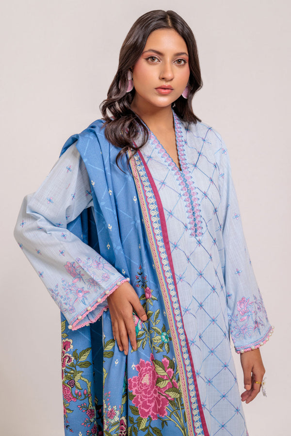 SKY-BLUE-CROSS HATCH-3 PIECE (WS1243P16)