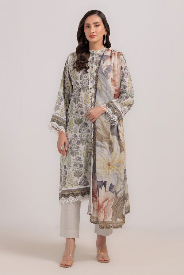 CREAM-KHADDAR-3 PIECE (WS2243P29)