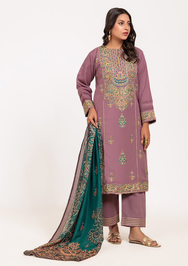 TEA-PINK-KHADDAR-3 PIECE (WS2243P46)