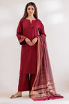 MAROON-KHADDAR-3 PIECE (WS5233P13)