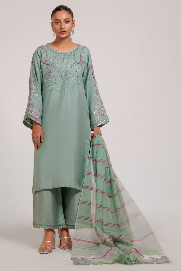 S-GREEN-SILK-3 PIECE (WS5243P07)