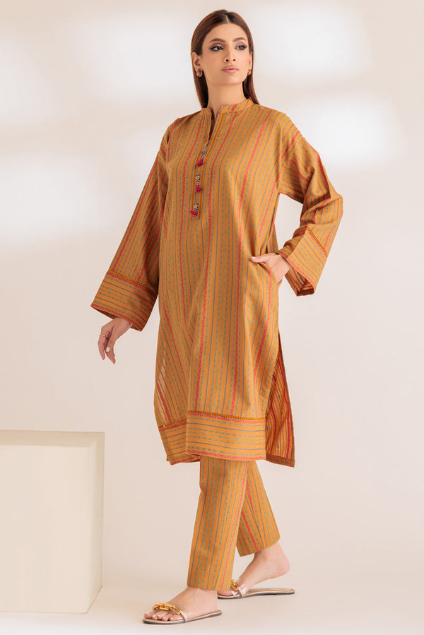 BROWN-JACQUARD-2 PIECE (WS6232P63)