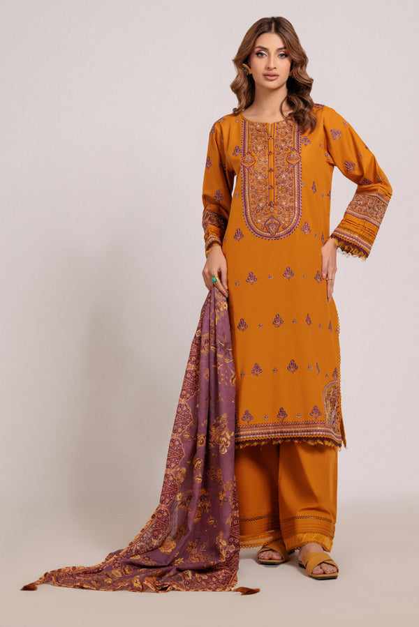 MUSTARD-KHADDAR-3 PIECE (WS6243P31)