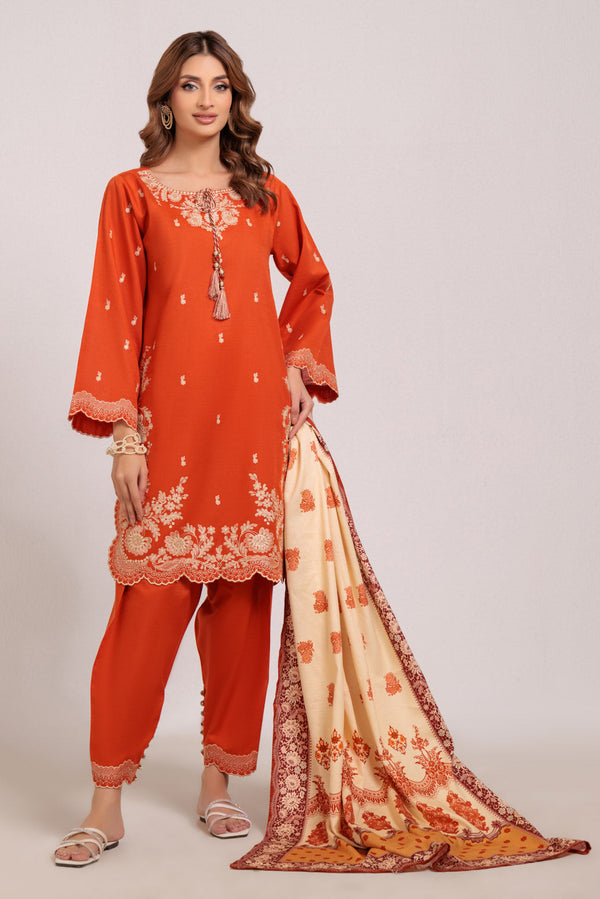 RED-KHADDAR-3 PIECE (WS6243P39)