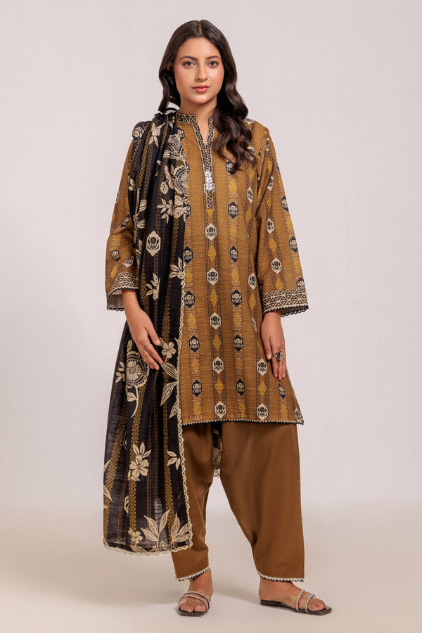 OLIVE-KHADDAR-3 PIECE (WS6243P52)