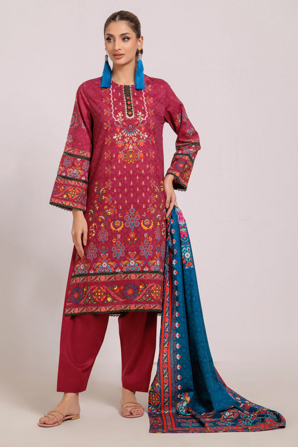 RED-VISCOSE-3 PIECE (WS6243P65)