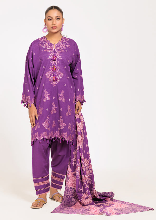 PURPLE-KHADDAR-3 PIECE (WS6243P78)