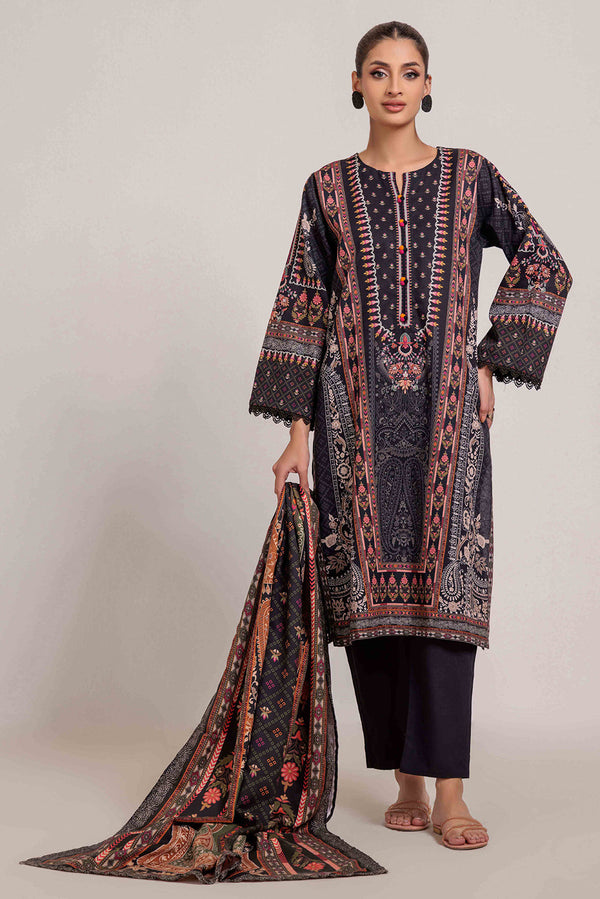 BLACK-KHADDAR-3 PIECE (WS6243P85)