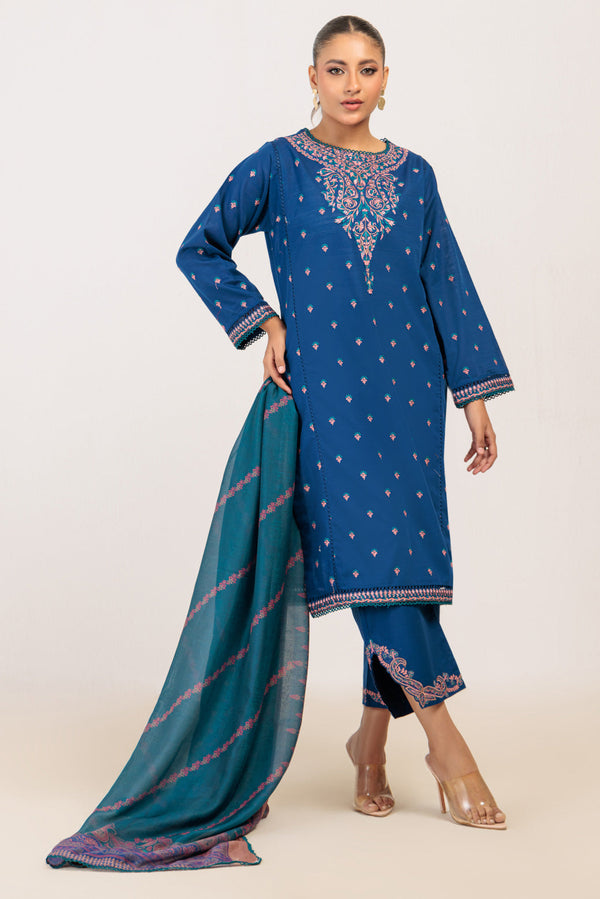 BLUE-KHADDAR-3 PIECE (WS6243P86)