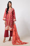 RED-KHADDAR-3 PIECE (WS6243P93)