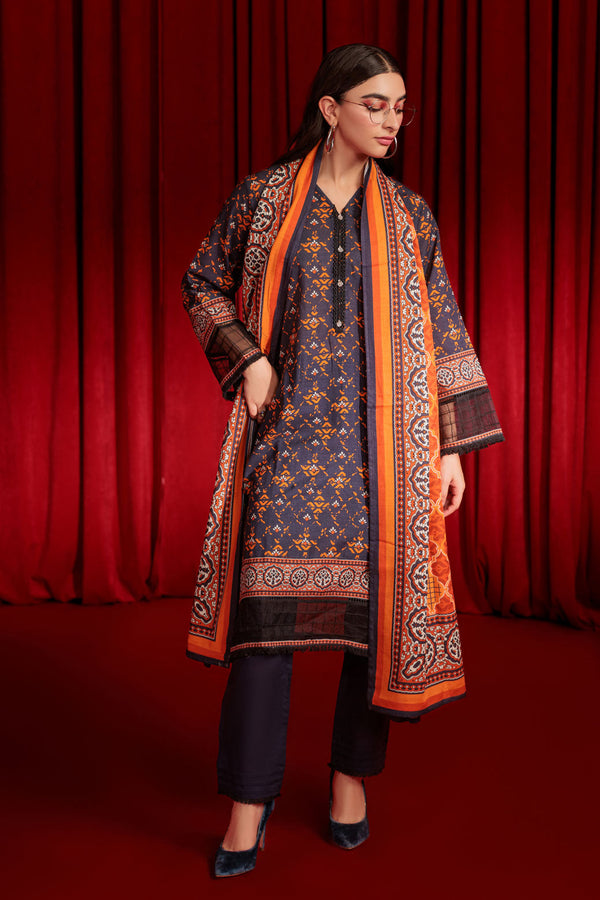 BLUE-KHADDAR-3 PIECE (WS7243P02)