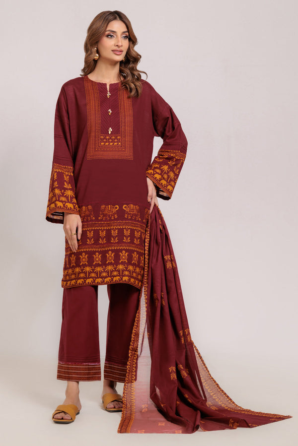 MAROON-CAMBRIC-3 PIECE (WS7243P14)