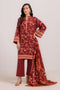 RED-KHADDAR-3 PIECE (WS7243P49)